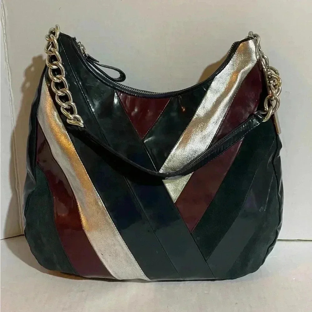 Goldenbleu patchwork multicolor patent leather sh… - image 5